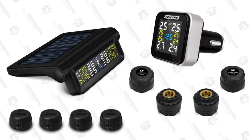 Yokaro Solar Tire Pressure Monitoring System | $57 | Amazon | Promo code QOXLQDVYYokaro DC Tire Pressure Monitoring System | $59 | Amazon | Promo code N4YU8MVB